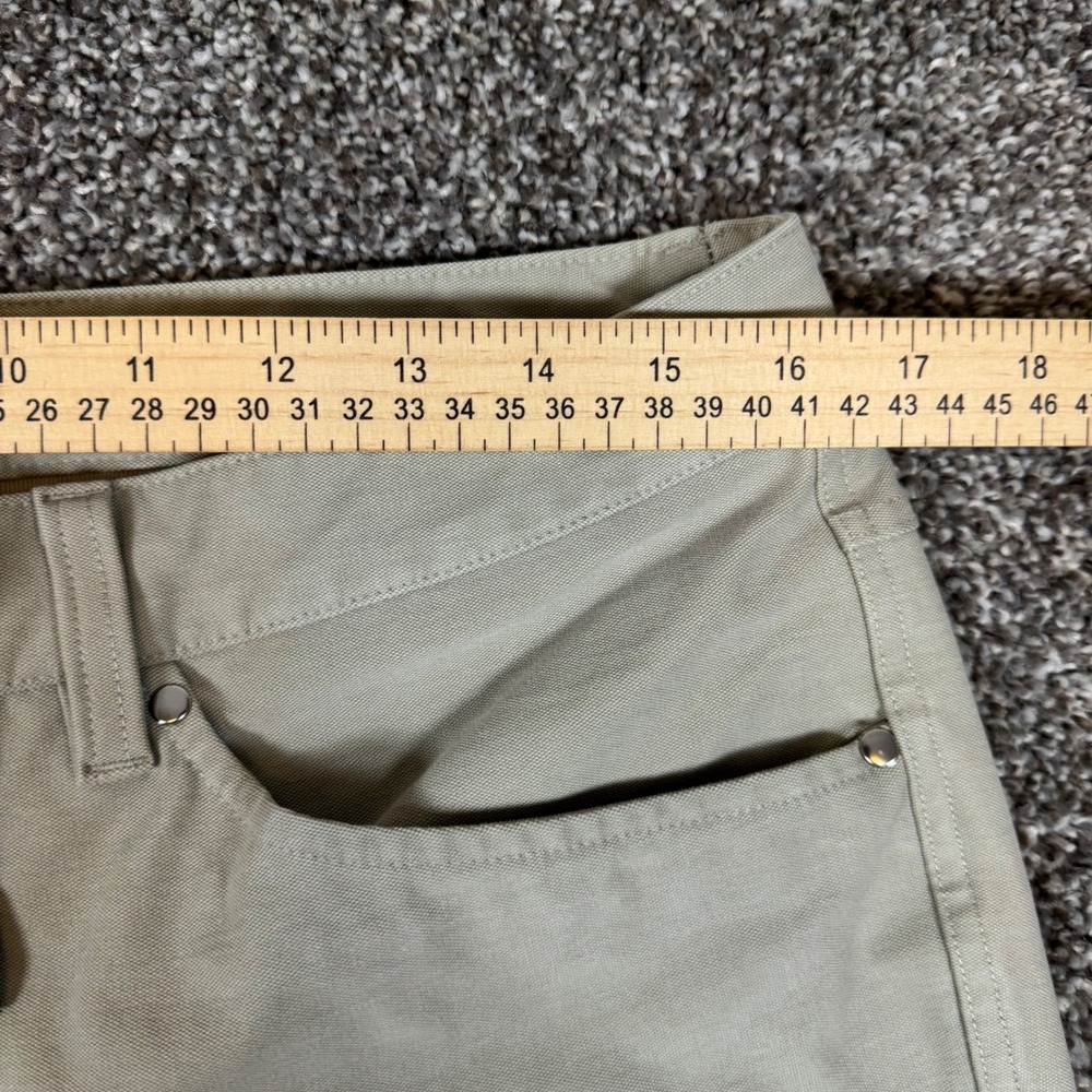 Lululemon ABC Pant Slim 32 Utilitech Khaki Tan Mens LM5ABNS Technical Trousers - Picture 5 of 11